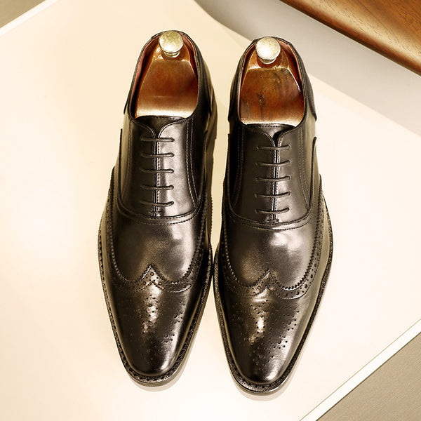 Zapatos Oxford de Cuero para Hombre con Suela de Goma