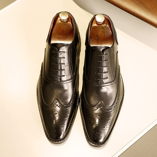 Zapatos Oxford de Cuero para Hombre con Suela de Goma