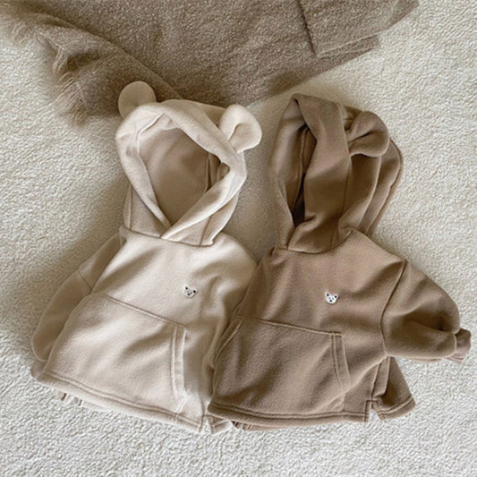 Sudadera con Capucha Oso Otoñal para Niños
