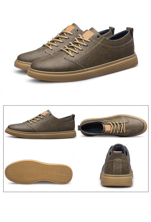 Tenis Casuales Hombre Cordones Punta Redonda Diseño Clásico - Image 16