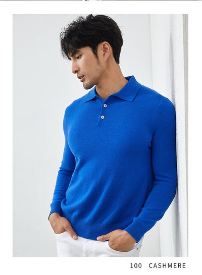 Suéter Tipo Polo de Cachemira Pura para Hombre - Image 26