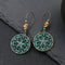 Creative Flower Fashion Retro Alloy Round Earrings Estilo B