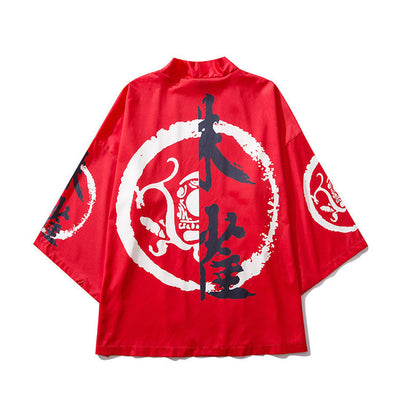 Bata Kimono Hombre Estilo Ukiyo-e Carpa Japonesa - Image 5