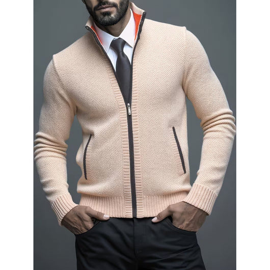 Suéter Cardigan con Cuello Alzado para Hombre - Image 7