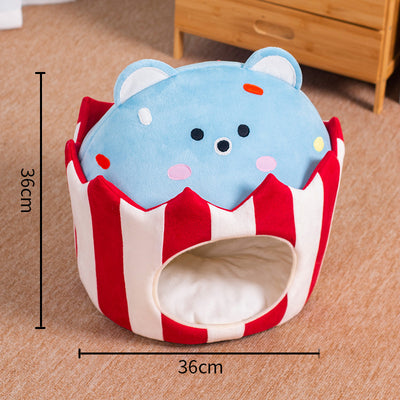 Cama Nido Semicerrada para Gatos - Diseño Oso Cálido - Image 3