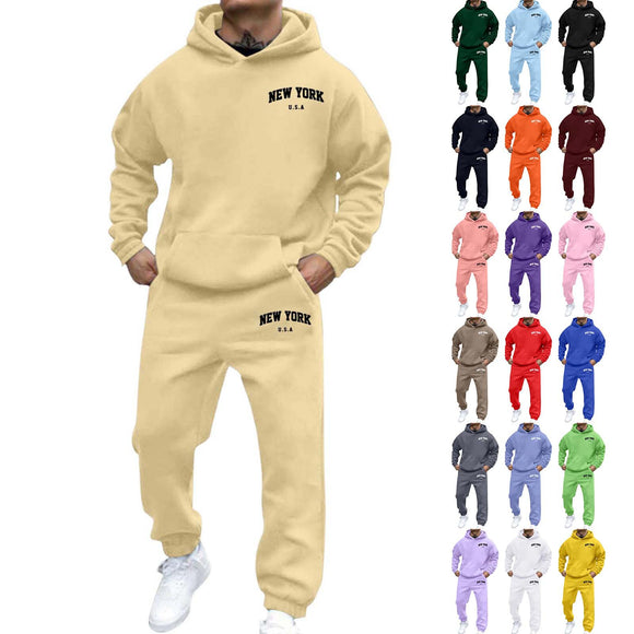 Sudadera con Capucha Forrada en Polar con Diseño Estampado para Hombre