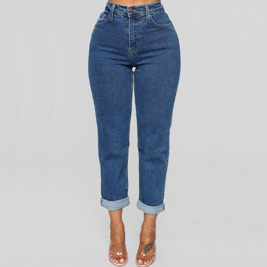 Pantalones Jeans Cintura Alta Rectos Sueltos para Mujer - Image 6