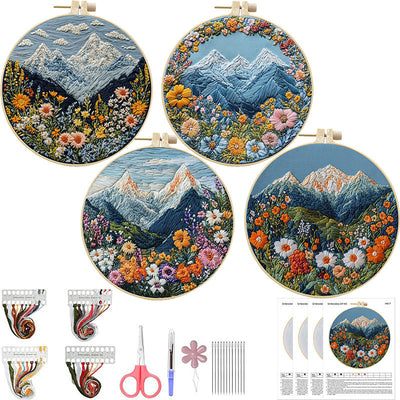 Kit Completo de Bordado Artesanal Estilo Montaña - Material DIY para Arte Textil - Image 10