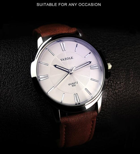 Reloj de Negocios para Hombre Resistente al Agua con Esfera Luminosa