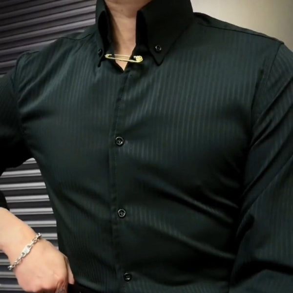 Camisa Casual con Forro de Lana Texturizado