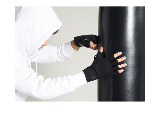 Guantes de Entrenamiento Medio Dedo con Muñequera Integrada para Boxeo y Fitness - Image 10