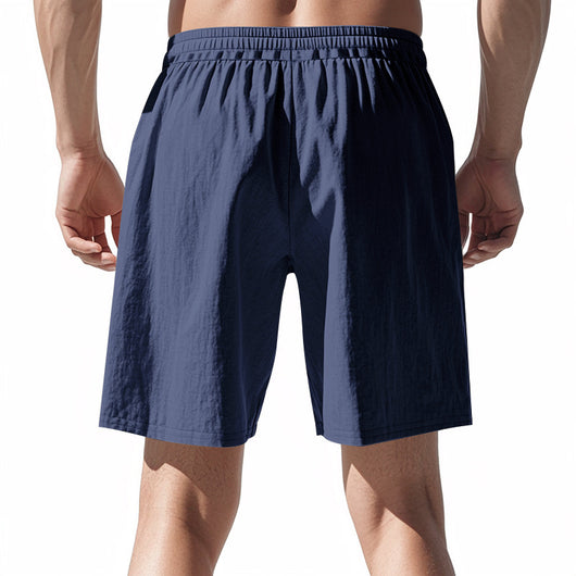 Shorts de Lino Sueltos para Hombre - Estilo Playa Casual Lavado - Image 31