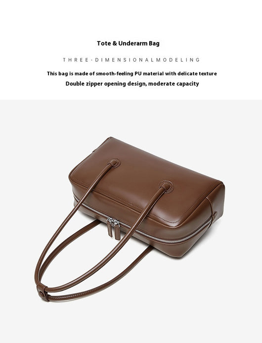 Bolso Boston de Cuero Genuino para Mujer - Portátil y Elegante - Image 15