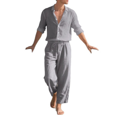 Conjunto de Dos Piezas: Camisa Suelta de Manga Larga y Pantalón Cómodo - Image 6