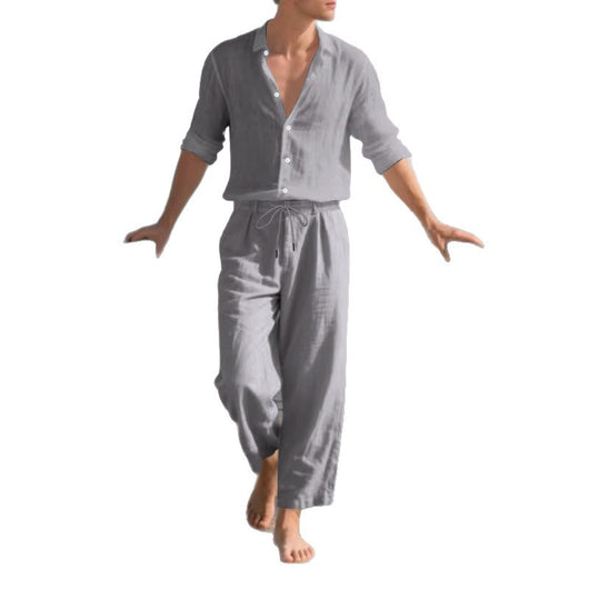 Conjunto de Dos Piezas: Camisa Suelta de Manga Larga y Pantalón Cómodo - Image 6