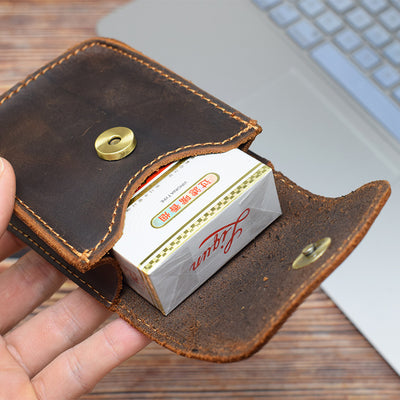 Estuche Plegable para Gafas de Cuero Genuino con Hebilla - Image 6