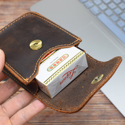 Estuche Plegable para Gafas de Cuero Genuino con Hebilla - Image 6
