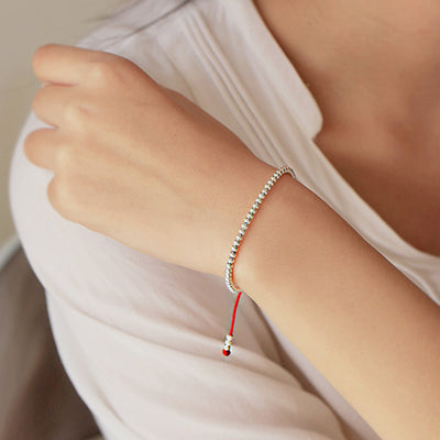 Pulsera de Plata Esterlina 925 con Cordón Rojo - Image 6