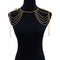 Exaggerated Golden Dorado Diamond-studded Scorpion Shoulder Chain