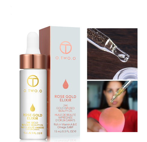 Aceite Facial de Oro Rosa 24k - Elixir Antienvejecimiento con Efecto Primer - Image 8