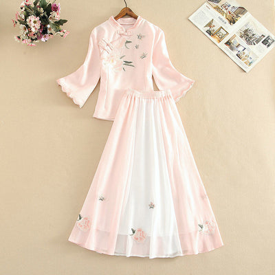 Traje Hanfu Modificado de Dos Piezas Estilo Hada para Mujer - Image 3