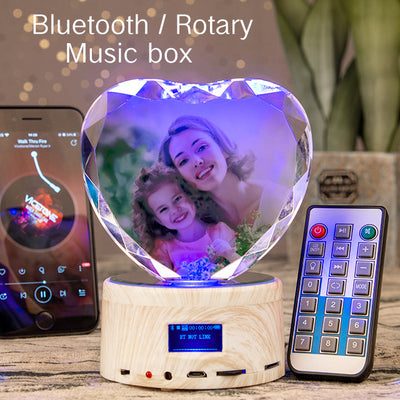 Parlante Bluetooth con Base Corazón Facetado - Diseño Crystal Peach - Image 2