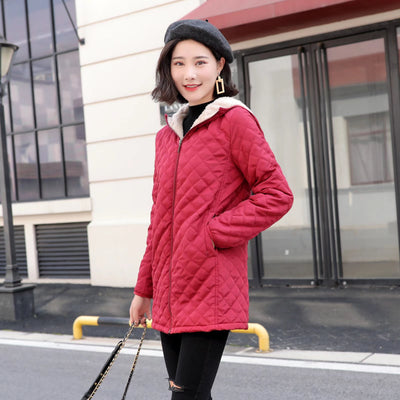 Chaqueta Puffer Acolchada Talla Grande con Forro Polar y Lana de Cordero - Image 14