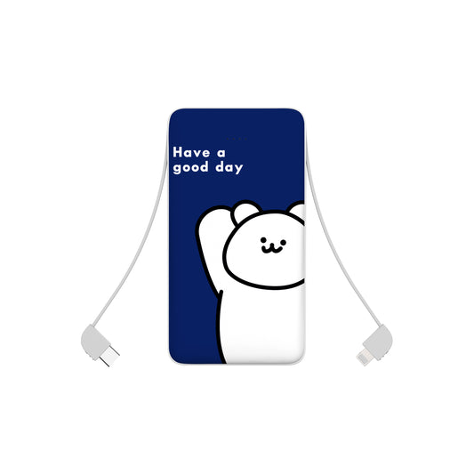 Batería Portátil Osito 3 en 1 - Carga Rápida y Diseño Adorable