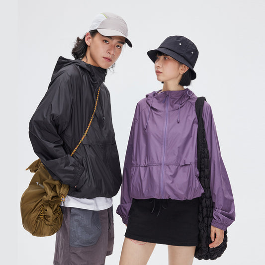 Chamarra Deportiva Ligera con Capucha para Hombre