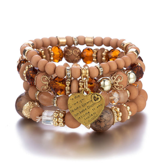 Pulsera de Cristal Cuarzo Melocotón con Corazón - Joya Elegante para Mujer - Image 3