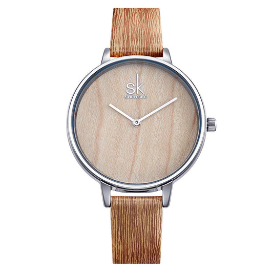 Reloj de Cuarzo para Mujer con Agujas de Madera