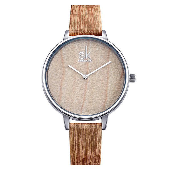 Reloj de Cuarzo para Mujer con Agujas de Madera