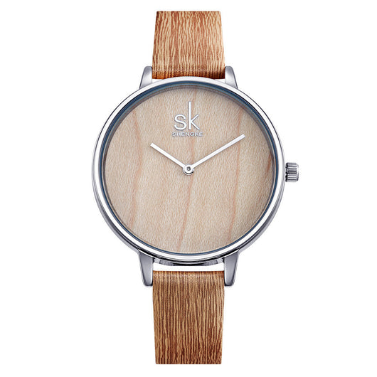 Reloj de Cuarzo para Mujer con Agujas de Madera