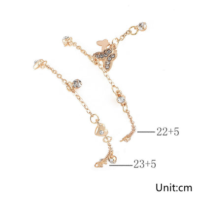 Pulsera Tobillera Multicapa Mariposa Love para Mujer - Image 10