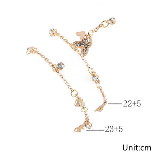 Pulsera Tobillera Multicapa Mariposa Love para Mujer - Image 10