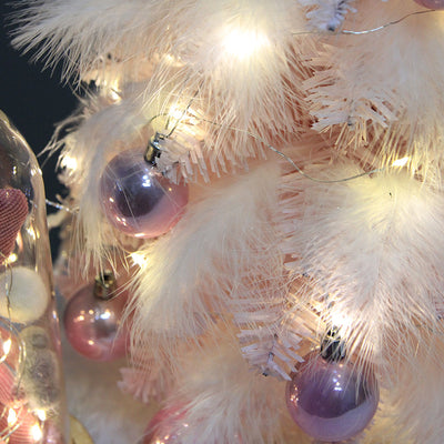 Árbol de Navidad Decorativo de Escritorio con Plumas - Image 4