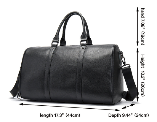 Bolsa de Viaje de Cuero Premium con Compartimento de Zapatos y Bandolera - Image 12