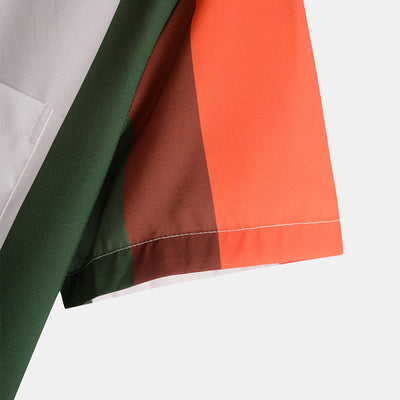 Camisa Casual de Rayas Bicolor para Hombre - Estilo Europeo y Americano - Image 4