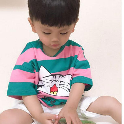 Camiseta Infantil Gato de Manga Corta N240 - Unisex - Image 13