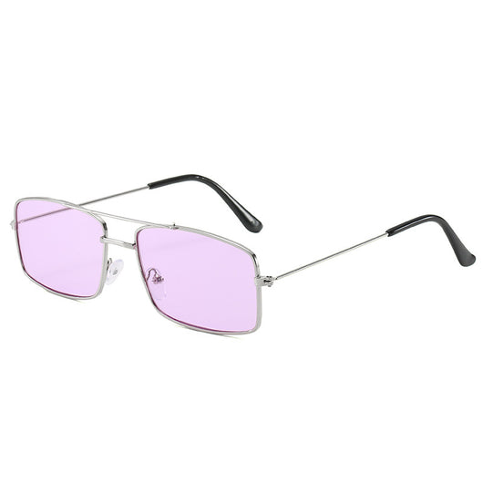Gafas Retro de Doble Puente Cuadradas - Image 7