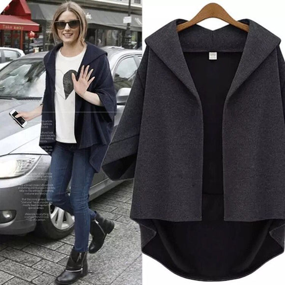 Chaqueta de Lana para Mujer con Mangas Tres Cuartos