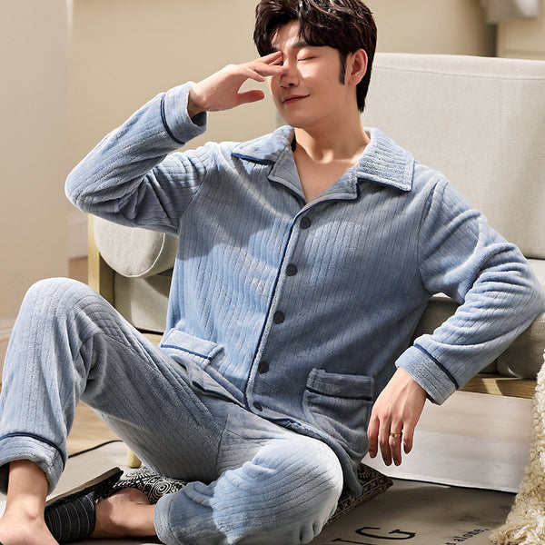 Pijama Flanela Manga Larga para Hombre Talla Grande - Calidez y Confort