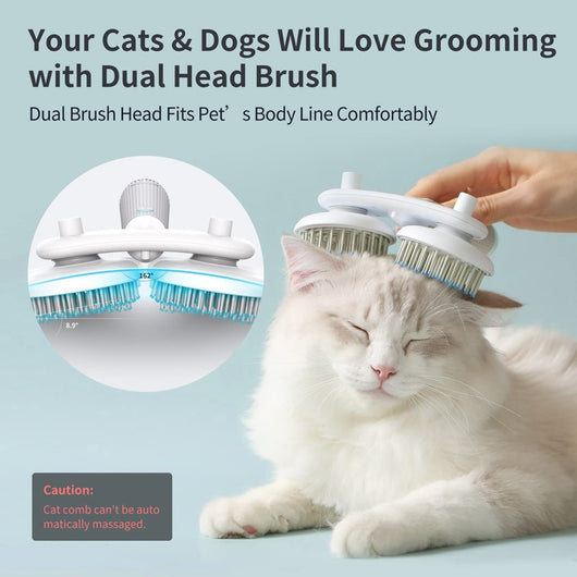 Cepillo Doble para Perros y Gatos con Iones Negativos y Autolimpieza - Image 5