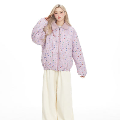 Abrigo de Cachemira y Algodón Acolchado con Solapa para Mujer - Image 4