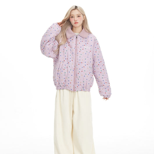 Abrigo de Cachemira y Algodón Acolchado con Solapa para Mujer - Image 4