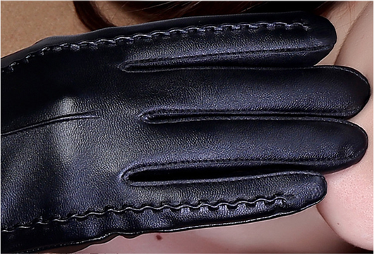 Guantes de Cuero Grueso para Mujer - Cálidos y Elegantes - Image 3