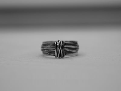 Anillo Vintage Tejido a Mano con Alambre Pulido para Hombre - Image 13