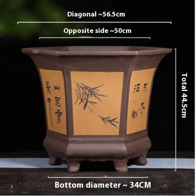 Maceta de Cerámica Púrpura Extragrande para Plantas de Interior - Image 12