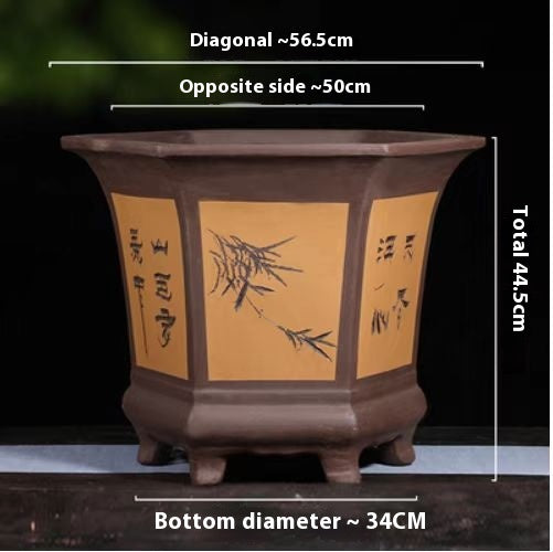 Maceta de Cerámica Púrpura Extragrande para Plantas de Interior - Image 12