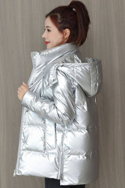 Chaqueta Acolchada Corta Suelta con Relleno Sintético - Image 7